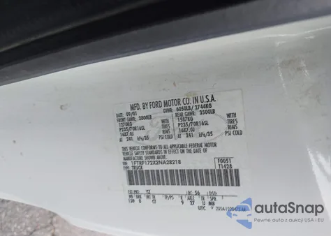 2002 Ford F-150 Xl/Xlt z USA, uszkodzony, nr VIN 1FTRF172X2NA28218